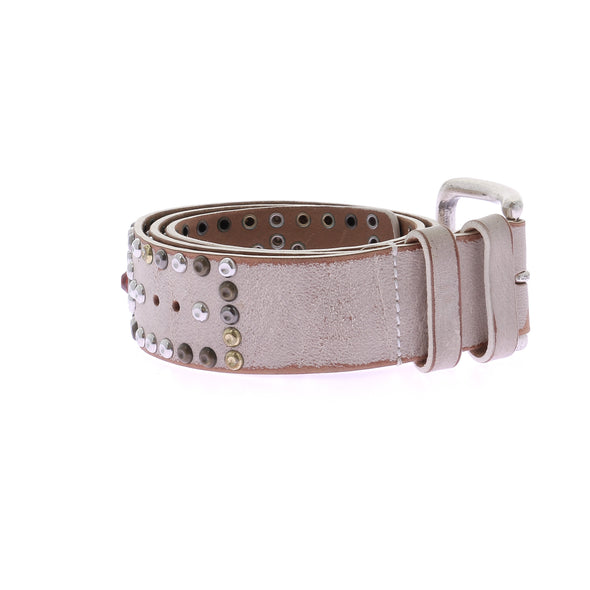 Ceinture en cuir cloutée