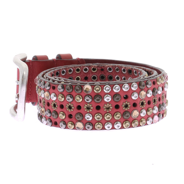 Ceinture en cuir cloutée