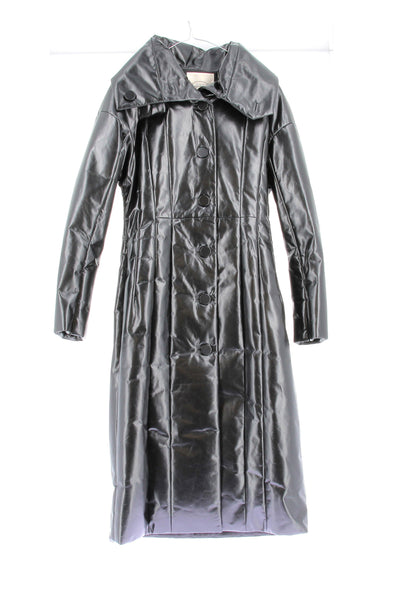 Manteau en cuir noir