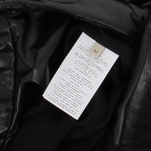 Manteau en cuir noir
