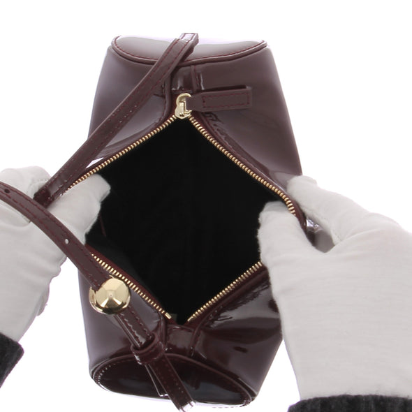 Sac en cuir bordeaux