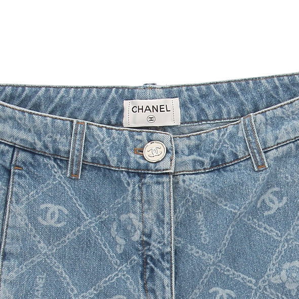 Jean bleu monogrammé