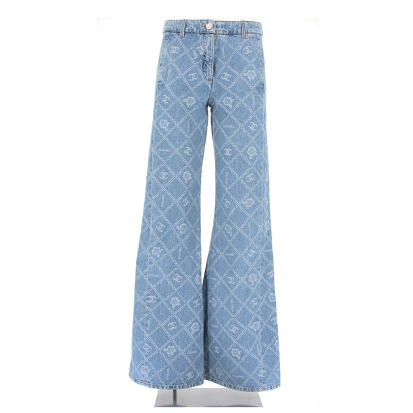 Jean bleu monogrammé