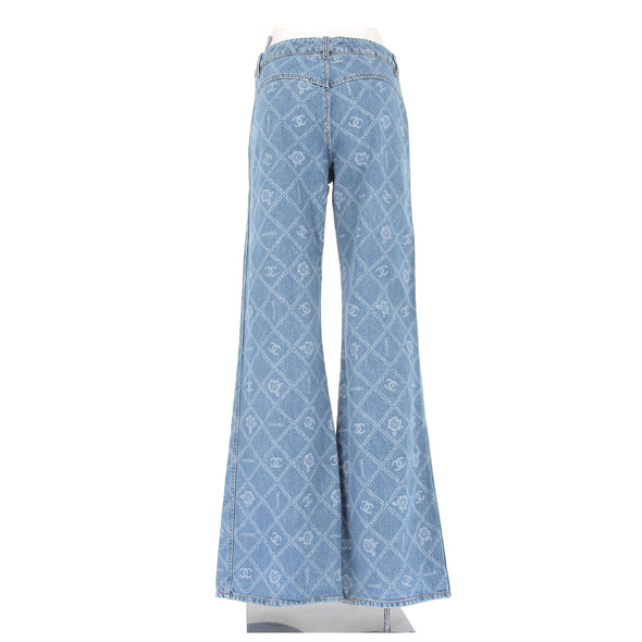 Jean bleu monogrammé