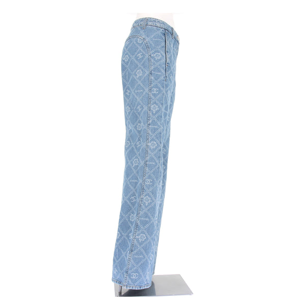 Jean bleu monogrammé