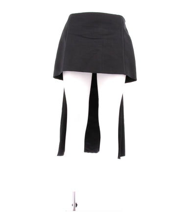 Jupe asymétrique en soie noire
