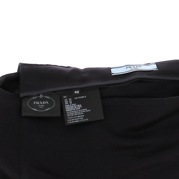 Jupe asymétrique en soie noire