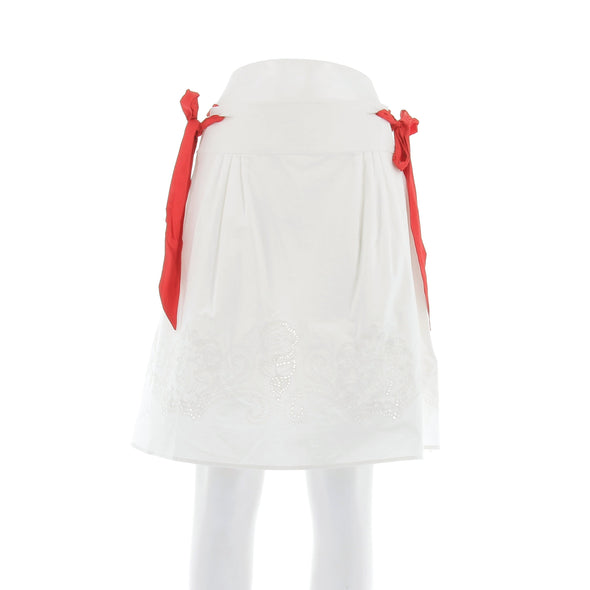 Jupe blanche avec noeuds