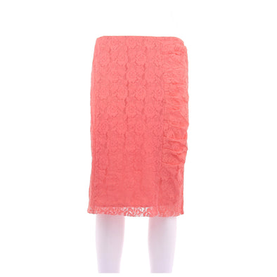 Jupe corail en dentelle