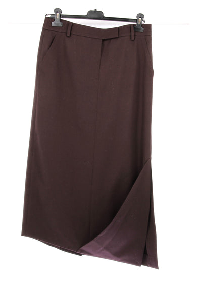 Jupe en laine bordeaux