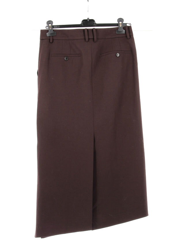 Jupe en laine bordeaux