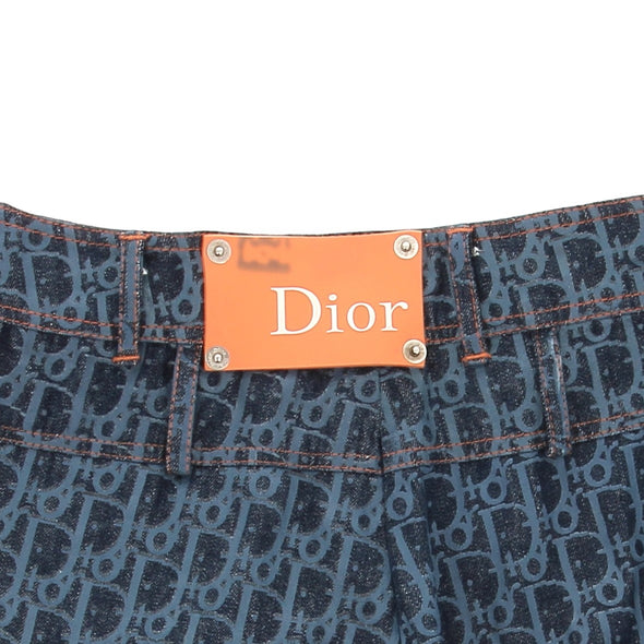 Jupe en denim monogrammée
