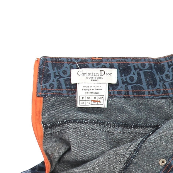 Jupe en denim monogrammée