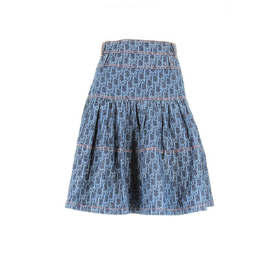 Jupe en denim monogrammée