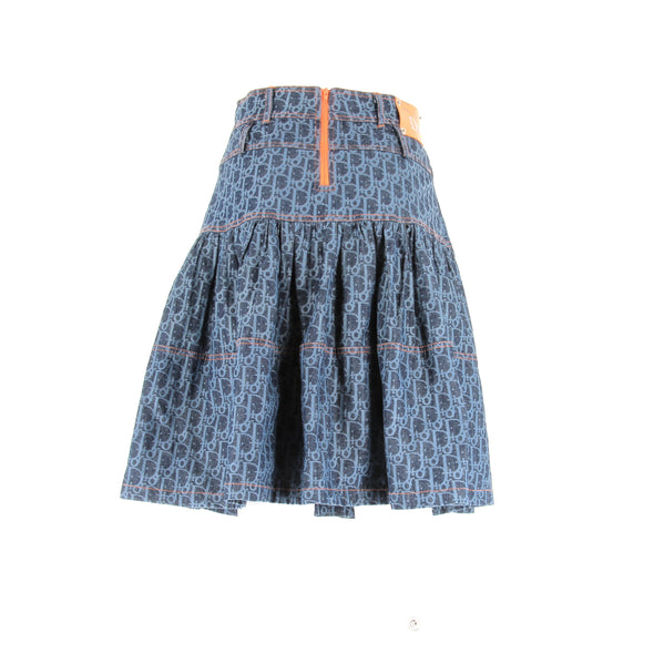 Jupe en denim monogrammée