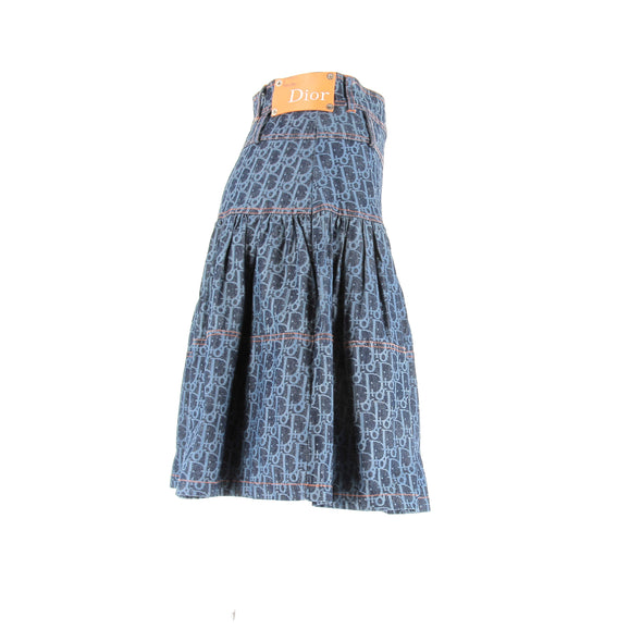 Jupe en denim monogrammée