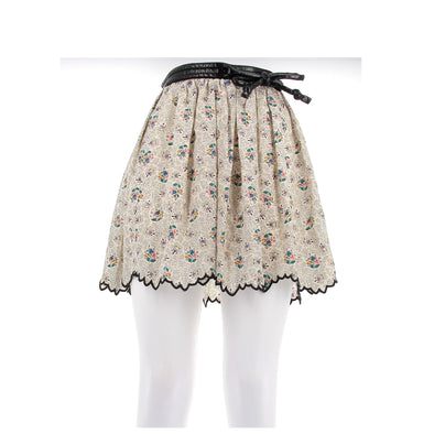 Jupe en soie beige