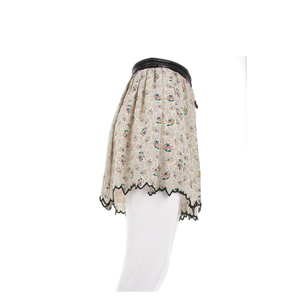 Jupe en soie beige