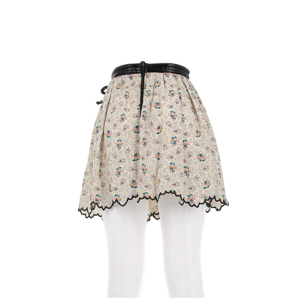 Jupe en soie beige