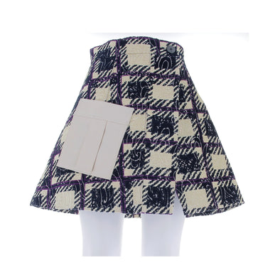 Jupe en velours imprimé tartan