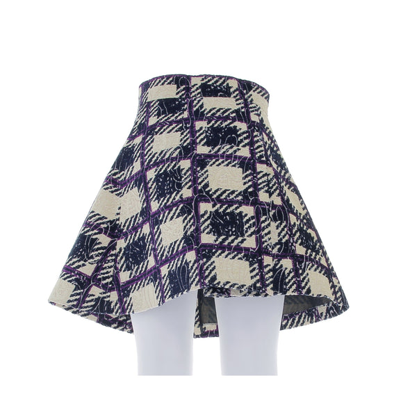 Jupe en velours imprimé tartan