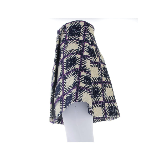 Jupe en velours imprimé tartan