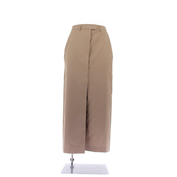 Jupe longue marron en laine