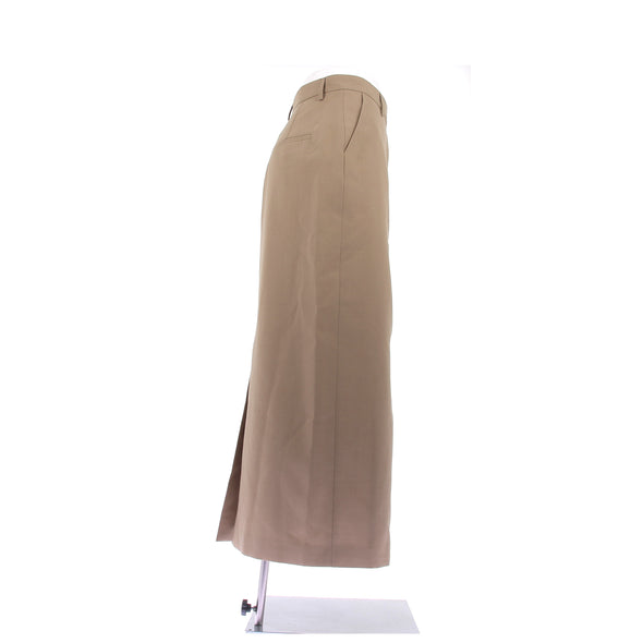 Jupe longue marron en laine