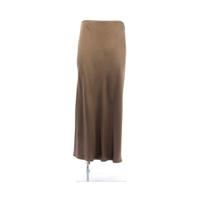 Jupe en soie marron