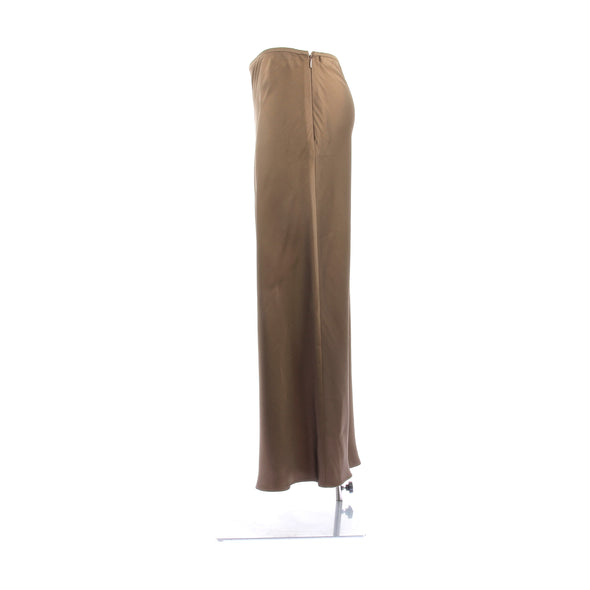 Jupe en soie marron