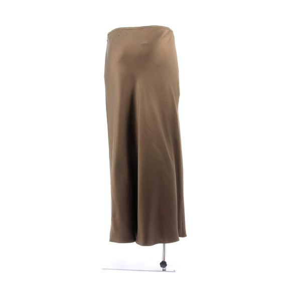 Jupe en soie marron