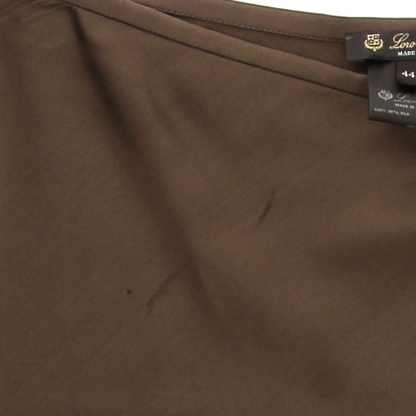 Jupe en soie marron