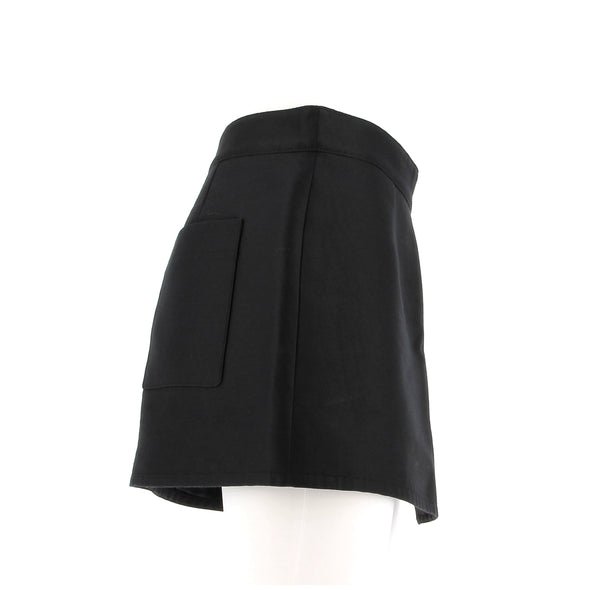 Mini jupe en soie noire