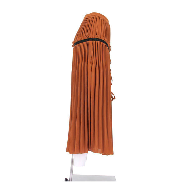 Jupe plissée terracotta