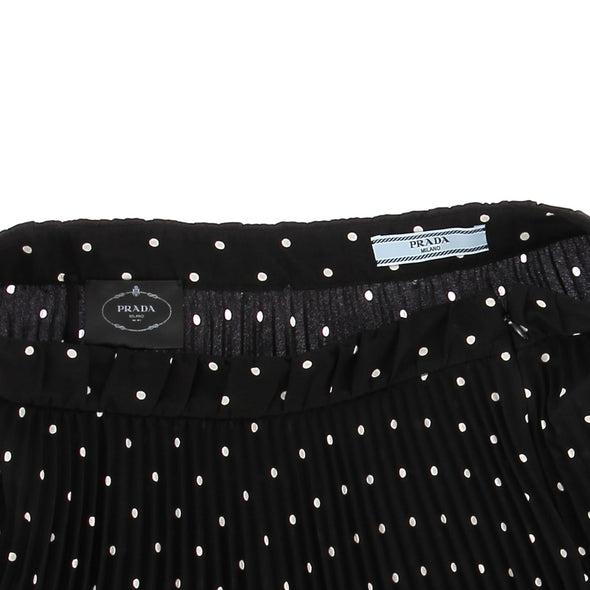 Jupe noire à pois
