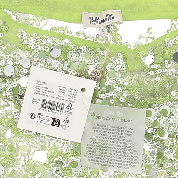 Jupe transparentes à sequins verts