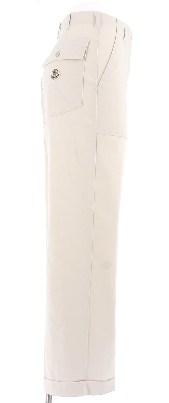 Pantalon large beige