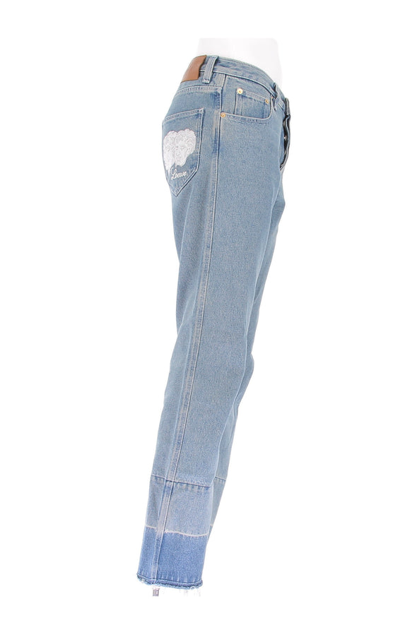 Jean boyfriend bleu