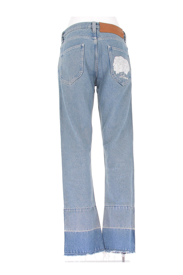 Jean boyfriend bleu