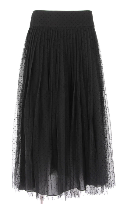 Jupe en tulle noire à pois