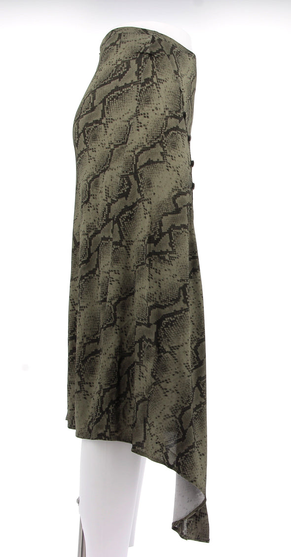 Jupe asymétrique à imprimé python