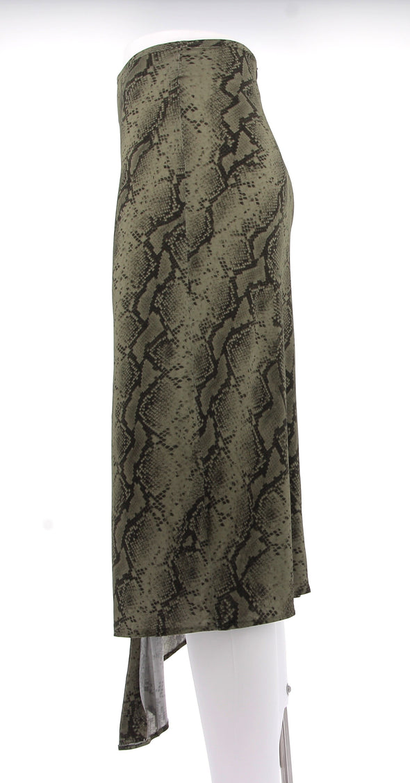 Jupe asymétrique à imprimé python
