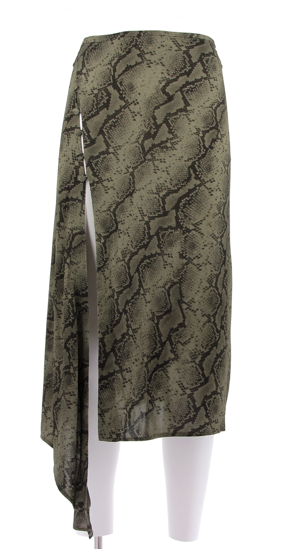 Jupe asymétrique à imprimé python