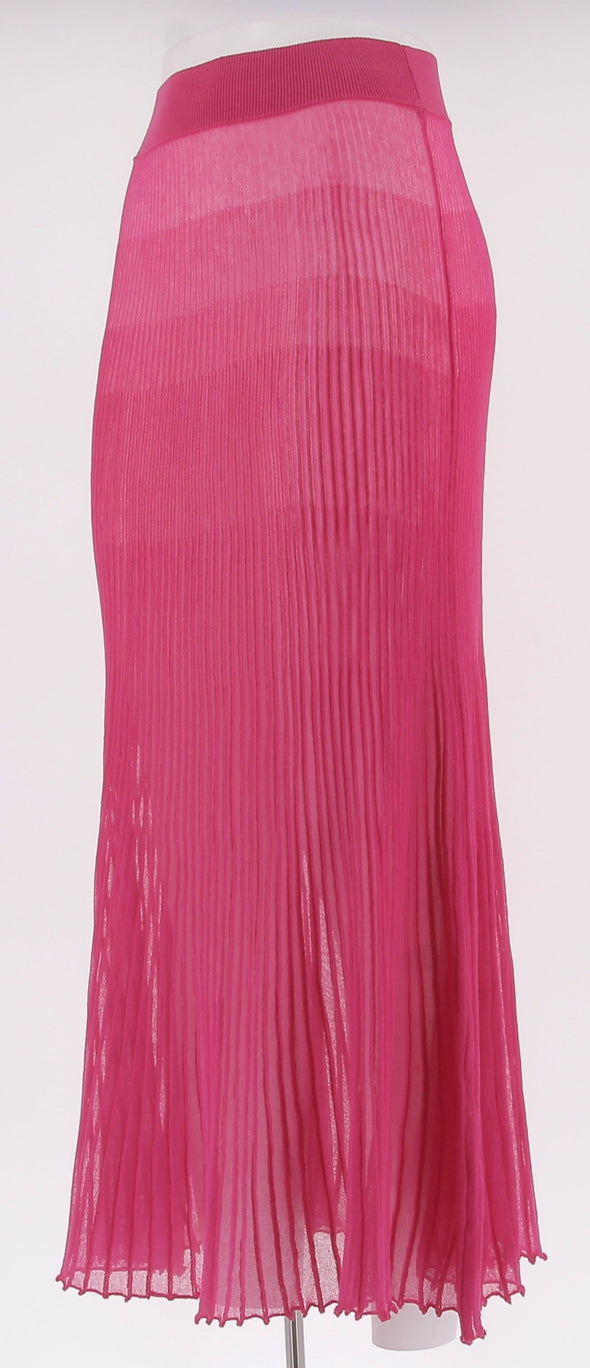 Jupe longue rose plissée "Helado"