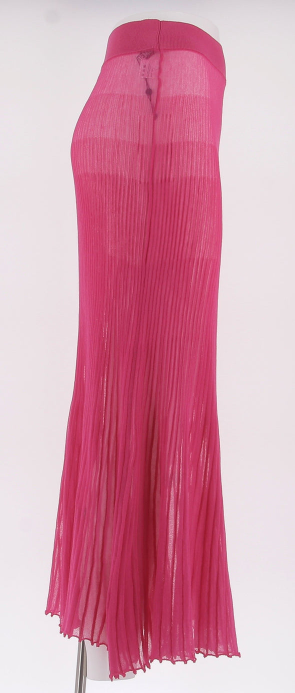 Jupe longue rose plissée "Helado"