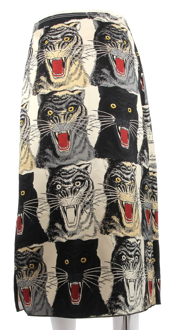 Jupe longue à imprimé tigre