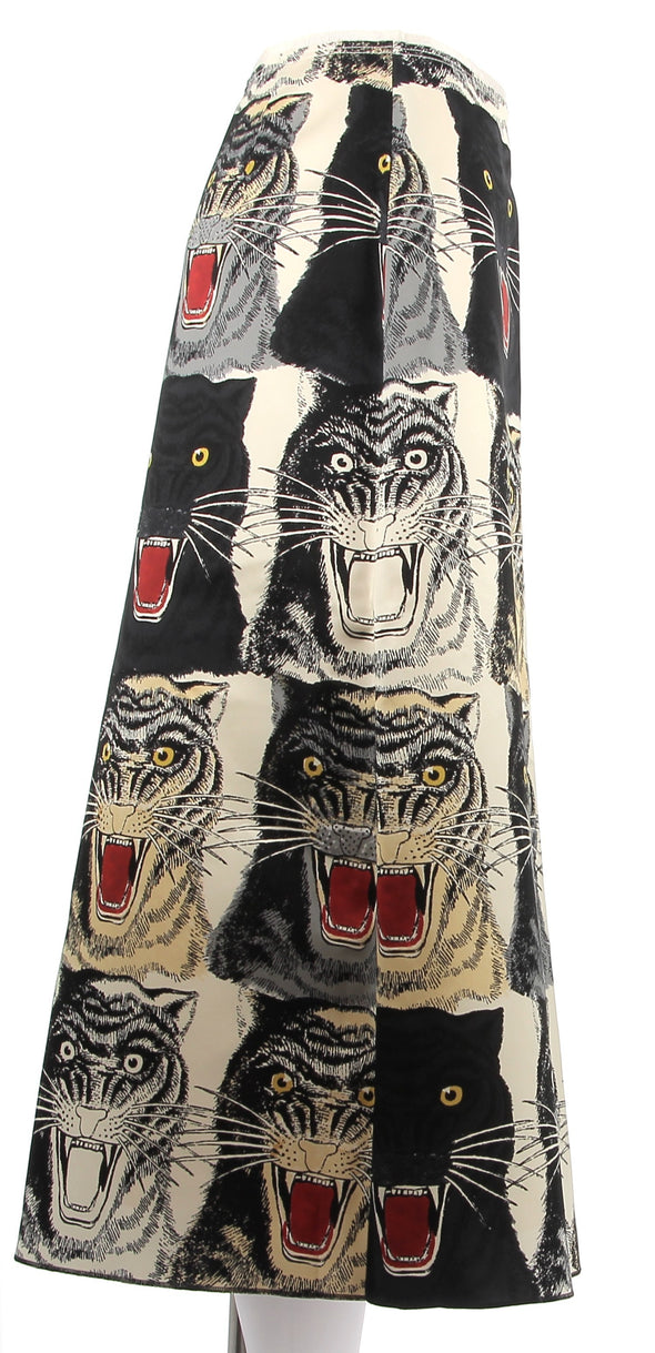Jupe longue à imprimé tigre