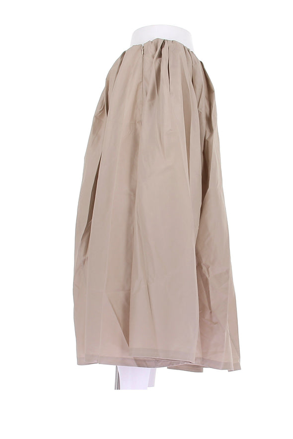 Jupe en soie beige