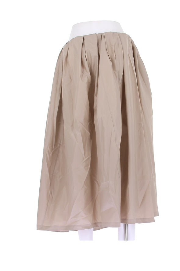 Jupe en soie beige