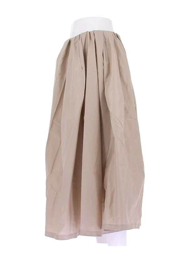 Jupe en soie beige
